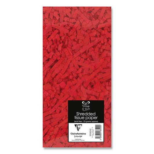 RED SHREDDED PAPER TISSUE