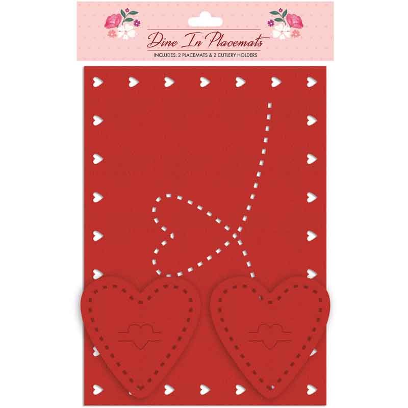 VALENTINES DINE IN PLACEMAT SET