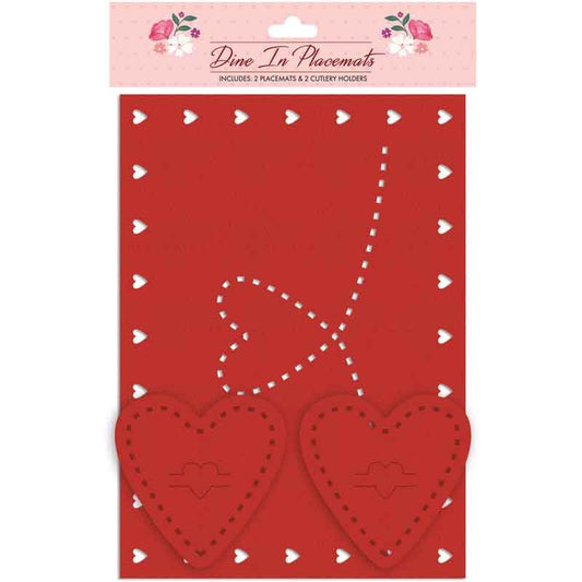 VALENTINES DINE IN PLACEMAT SET