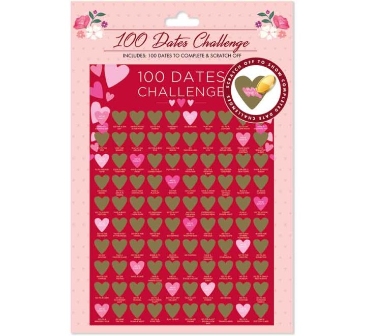 VALENTINES 100 DATES CHALLENGE POSTER