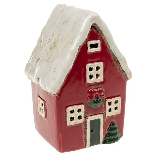 Village Pottery Xmas Tall House Tealight