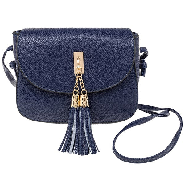 Tassel Shoulder Bag Blue