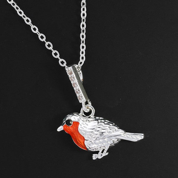 Robins Appear Silver Plated Necklace