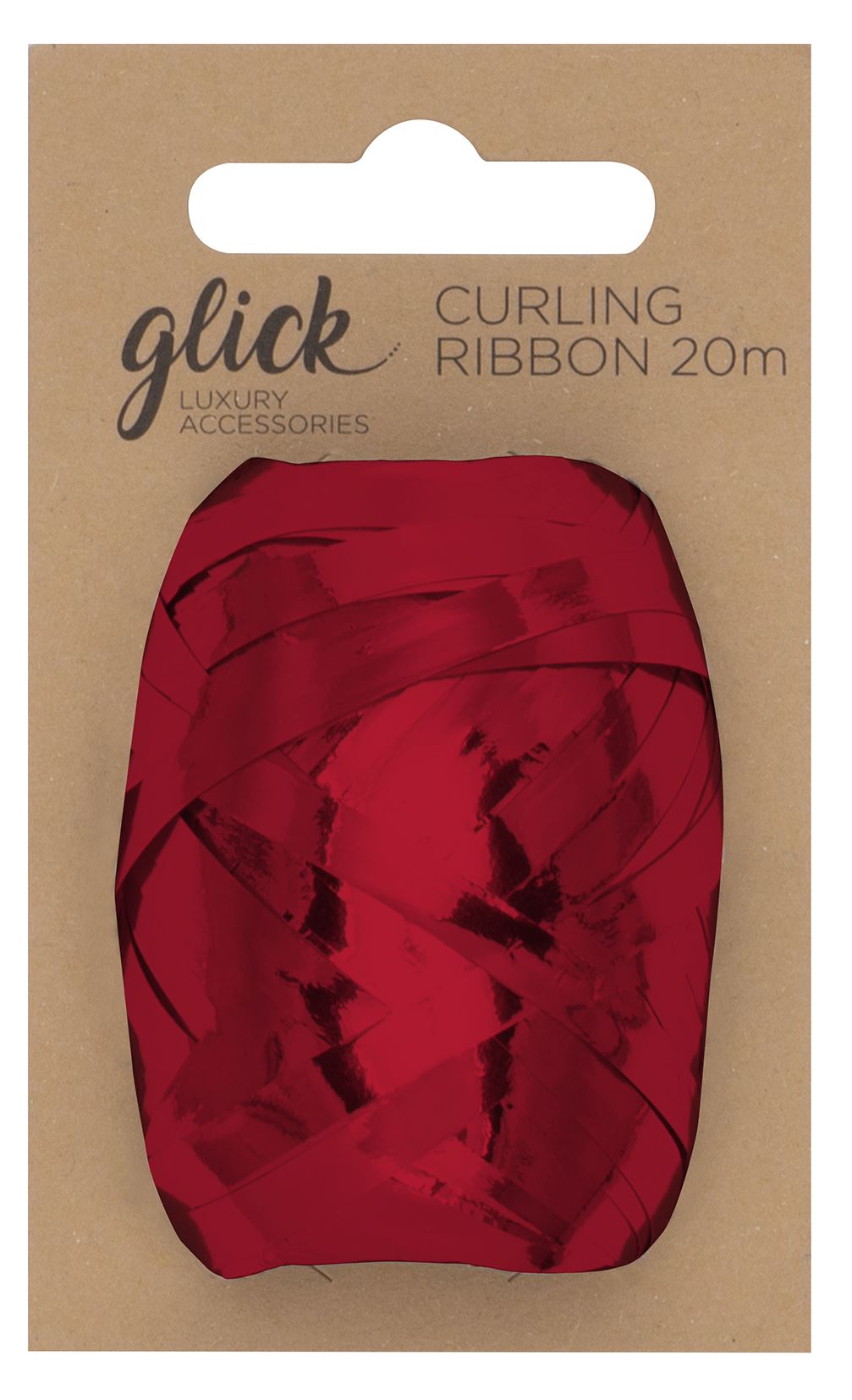 CURLING RIBBON METALLIC RED