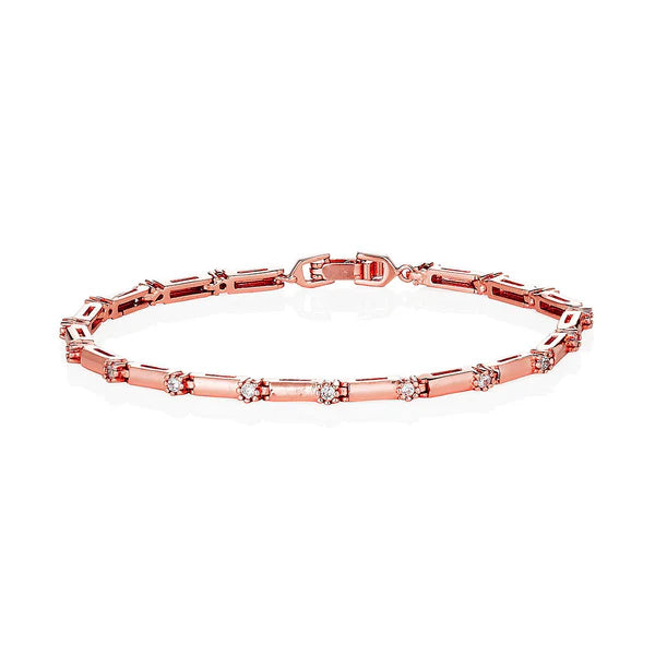 Rose Gold Stone Set Bracelet