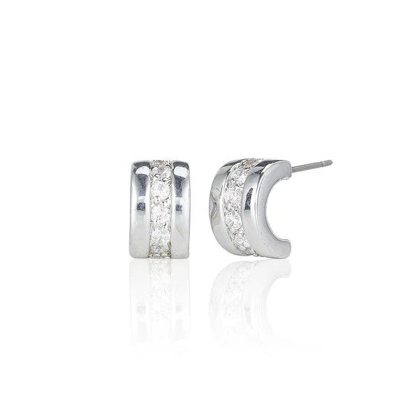 Channel Set Stud Earrings