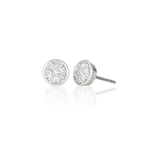 6mm Round Cluster Stud Earrings