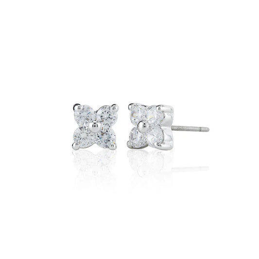 Four Stone Stud Earrings