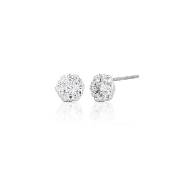 6mm Cluster Stud Earrings