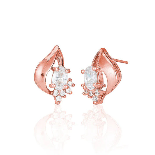 Fancy Stud Earrings In Rose Gold