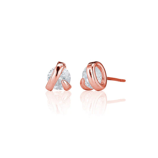 Fancy Stud Earrings In Rose Gold