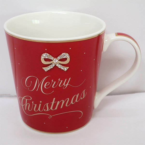 Heart Merry Christmas Mug Red