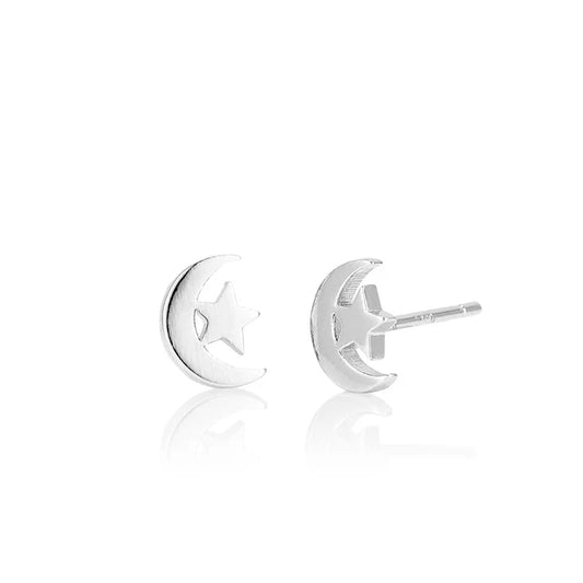 Moon Stud Earrings