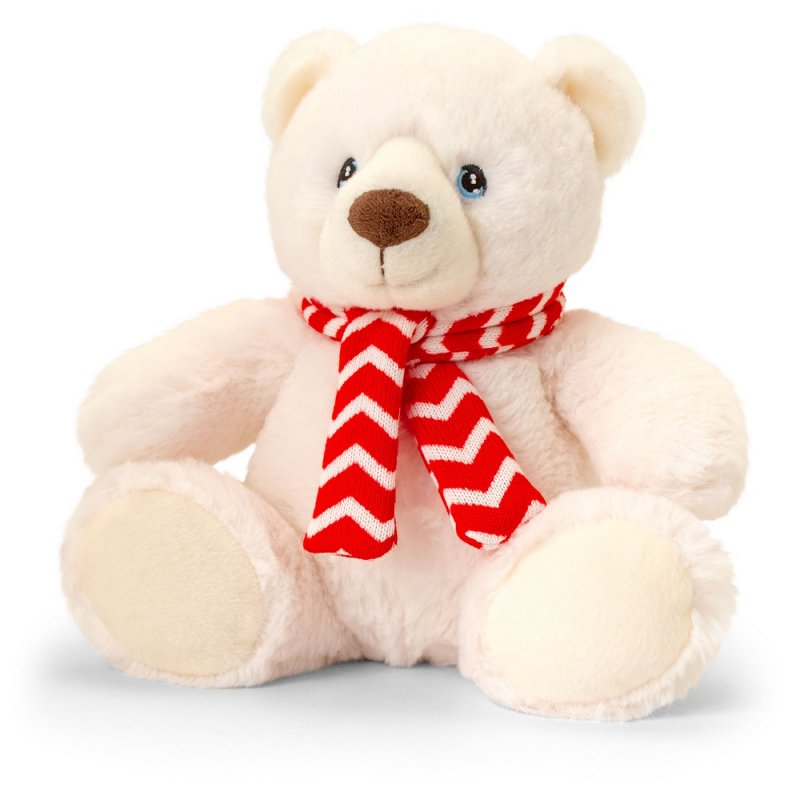 20cm Keeleco Polar Bear W/Scarf