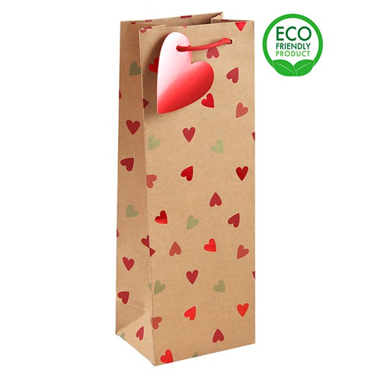 Kraft Hearts Bottle Bag