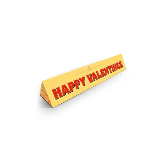 Toblerone bar with HAPPY VALENTINES