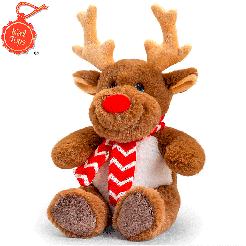 20cm Keeleco Reindeer W/Scarf