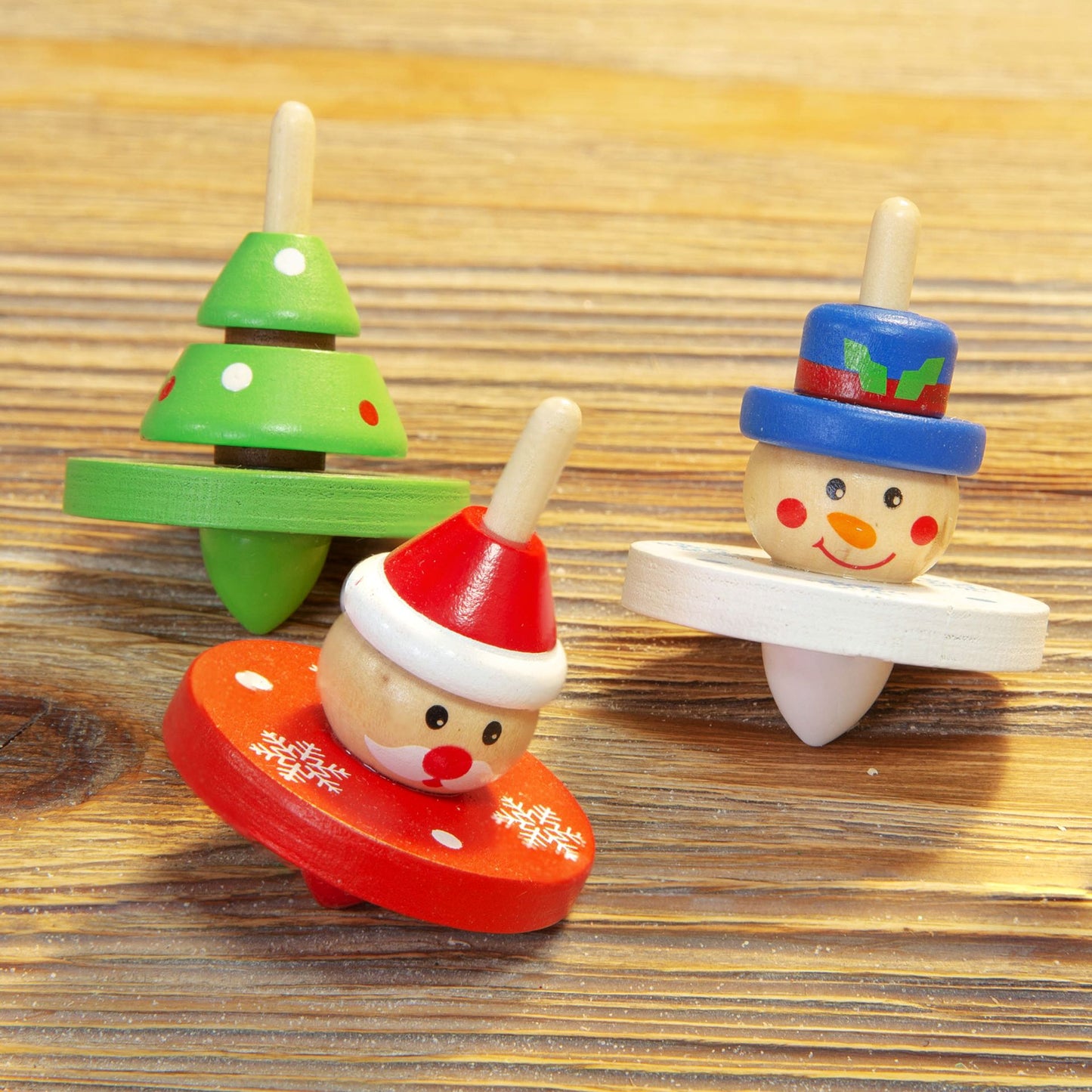 Asstd Multi Christmas Spinning Tops