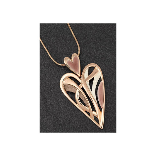 Earthy Tones Modern Heart Necklace | Presentimes