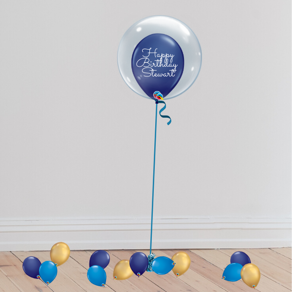 Personalisable Deco Bubble Balloon (Inflated with Helium & Weight Included) | Presentimes