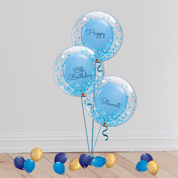 Personalisable Deco Bubble Balloon (Inflated with Helium & Weight Included) | Presentimes