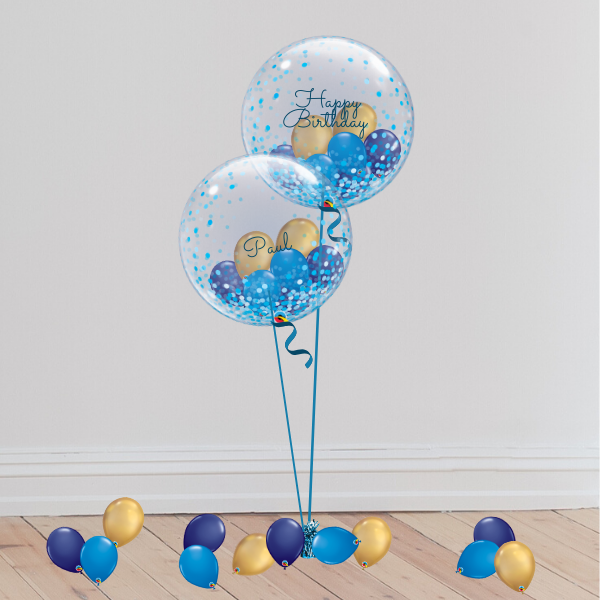 Personalisable Gumball Bubble Balloon (Inflated with Helium & Weight Included)<br> 8 COLOURS AVAILABLE | Presentimes