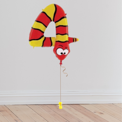 <b> ONLINE EXCLUSIVE </b> <br>Giant Zooloons Number Balloon <br>(Inflated with Helium & Weight Included)