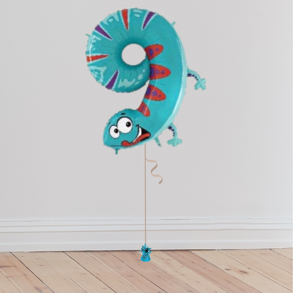 <b> ONLINE EXCLUSIVE </b> <br>Giant Zooloons Number Balloon <br>(Inflated with Helium & Weight Included)