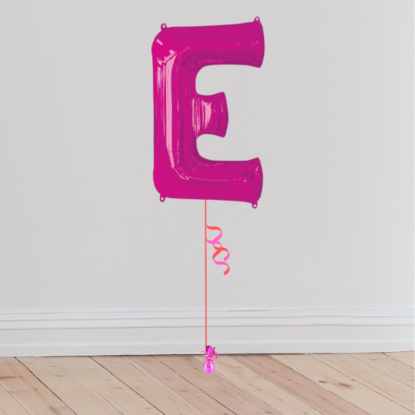 <b> ONLINE EXCLUSIVE </b> <br>Giant Pink Letter Balloon <br>(Inflated with Helium & Weight Included)