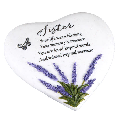 Thoughts Of You 'Sister' Memorial Heart Stone