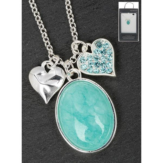 EQ SP Amazonite And Hearts Necklace | Presentimes