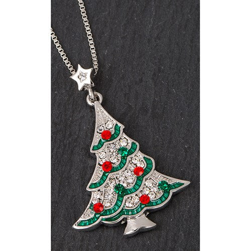 Eq Xmas Tree Diamanté Necklace | Presentimes