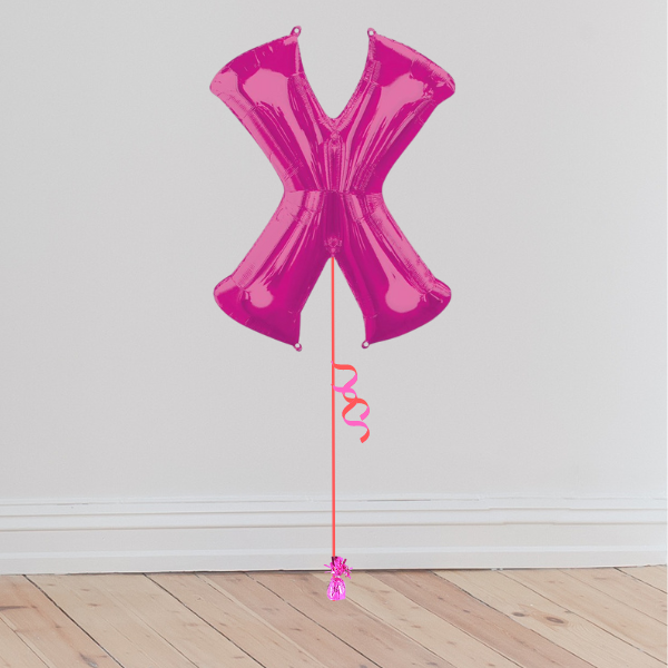 <b> ONLINE EXCLUSIVE </b> <br>Giant Pink Letter Balloon <br>(Inflated with Helium & Weight Included)