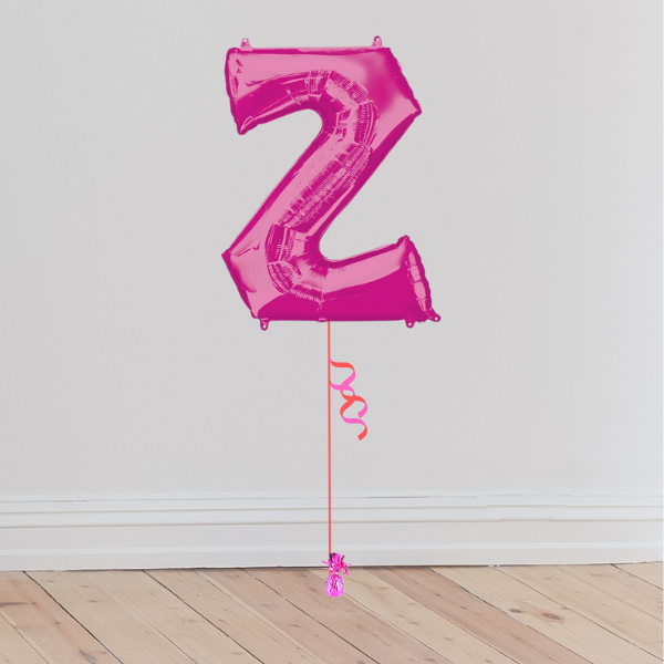 <b> ONLINE EXCLUSIVE </b> <br>Giant Pink Letter Balloon <br>(Inflated with Helium & Weight Included)