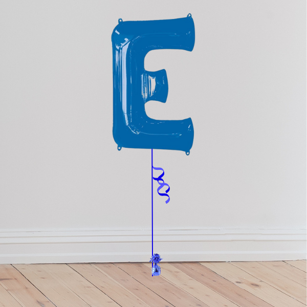 <b> ONLINE EXCLUSIVE </b> <br>Giant Blue Letter Balloon <br>(Inflated with Helium & Weight Included)