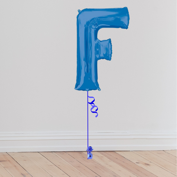 <b> ONLINE EXCLUSIVE </b> <br>Giant Blue Letter Balloon <br>(Inflated with Helium & Weight Included)