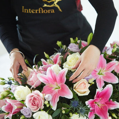 Rose and Eryngium Casket Spray