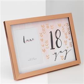 4" X 6" - LUXE ROSE GOLD BIRTHDAY FRAME - 18