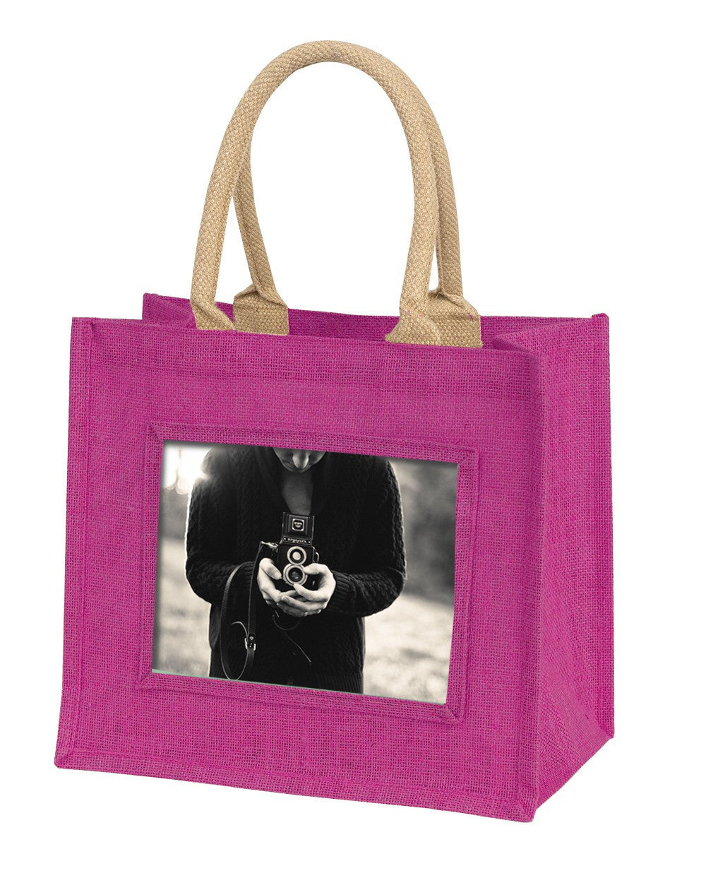 Instant Picture Jute Bag-Pink