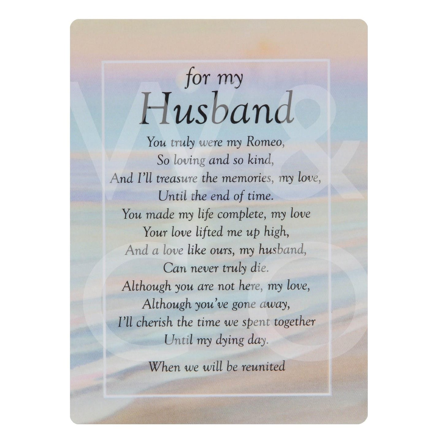 Graveside Memorial Cards - For My Husband – Celebrate