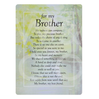 Graveside Memorial Cards - For My Brother