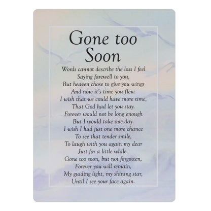 Graveside Memorial Cards - Gone Too Soon