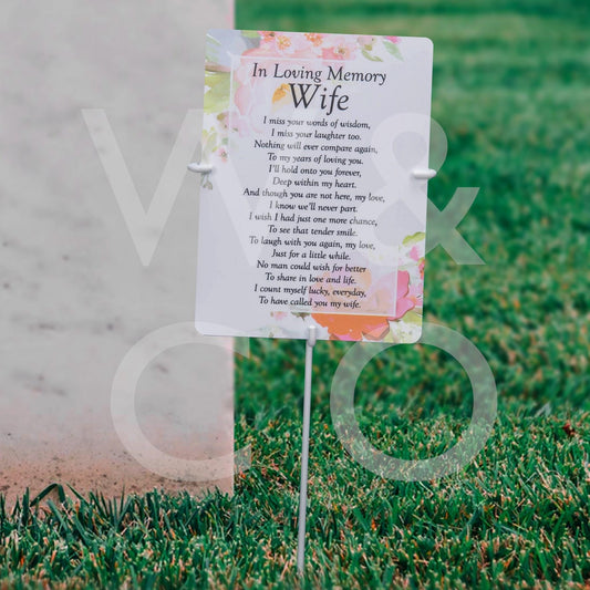 Thoughts Of You Graveside Memorial Card Spike